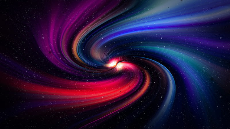 Galaxy spiral, red, Hk3ToN, spiral, black, pink, abstract, galaxy, blue, texture, HD wallpaper