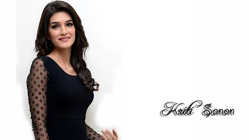 Kriti Sanon, beauty, black, dress, smile, HD wallpaper | Peakpx