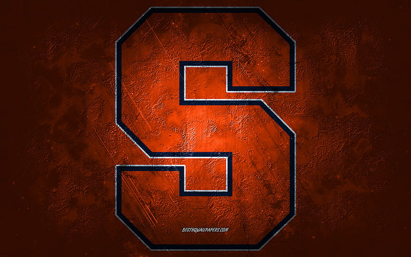 Syracuse Orange, American football team, orange background, Syracuse