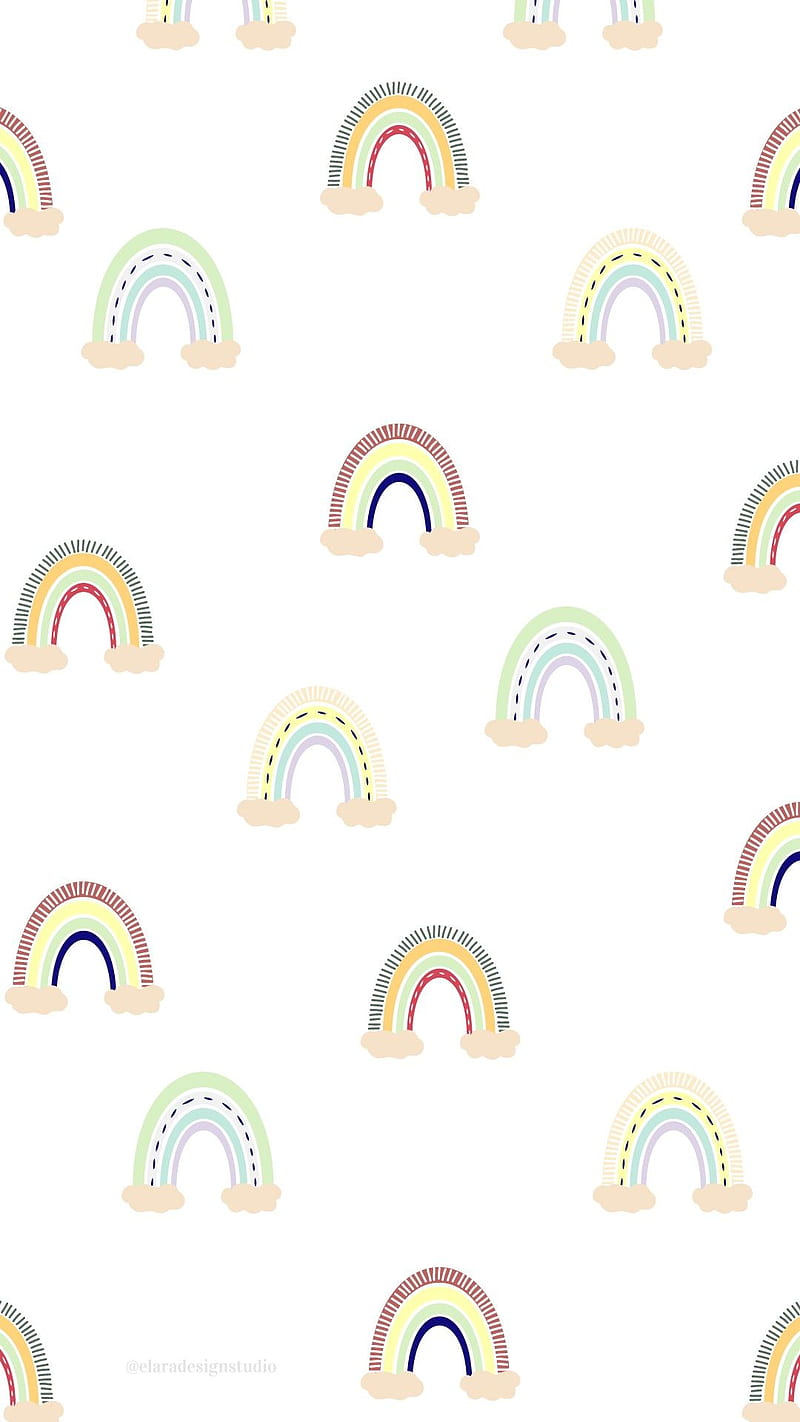 Rainbow Wallpaper illustration rainbowillustration rainbowgrahpic  rainbowwallpaper  Phone wallpaper boho Wallpaper iphone boho Boho  wallpaper