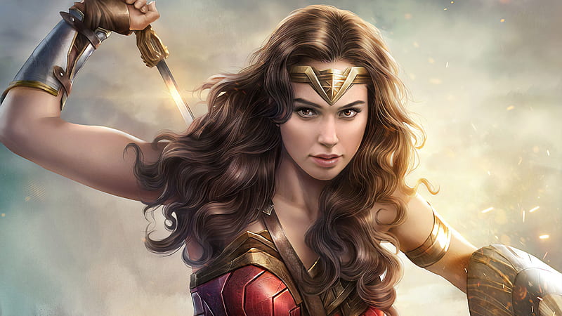 Gal Gadot Wonder Woman, wonder-woman, superheroes, artist, artwork, HD wallpaper