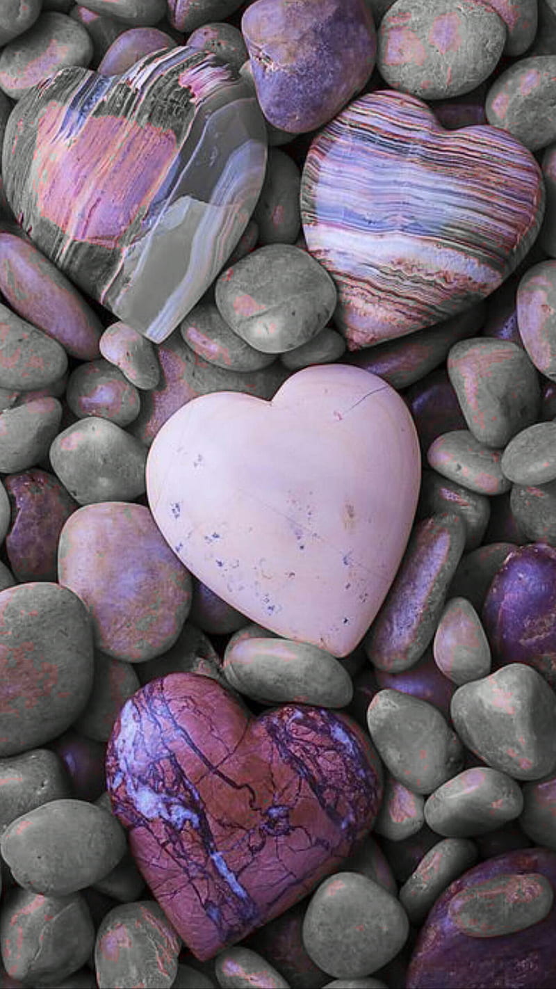 Color pop , rocks, pebbles, pink, purple, HD phone wallpaper