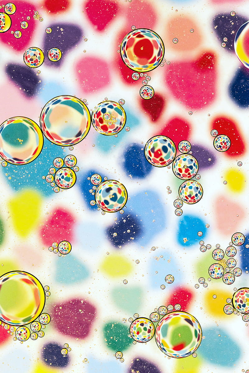 bubbles, colorful, water, blur, HD phone wallpaper