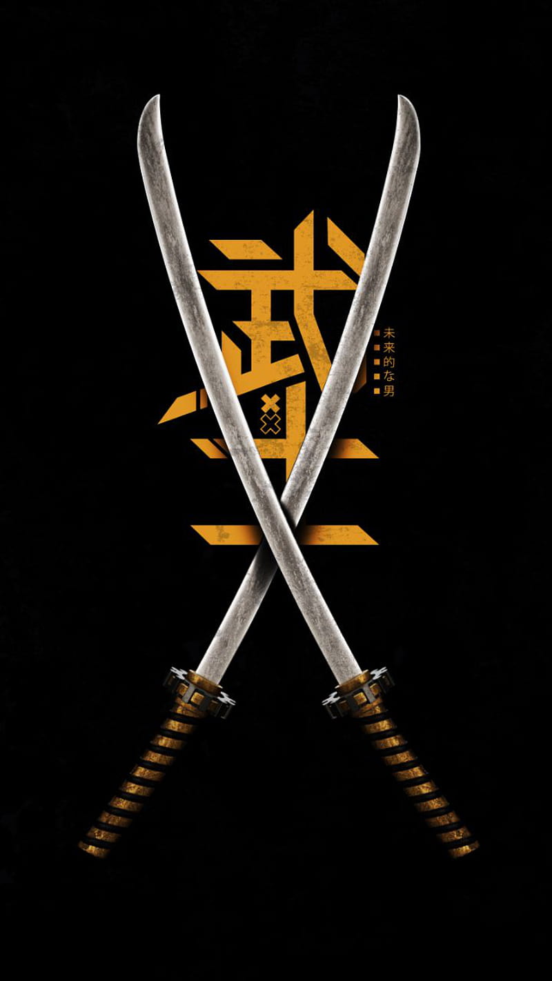 Chinese katana, alphabet, bleach, gamer, knife, letter, lord, samurai, sword, swords, warrior, HD phone wallpaper