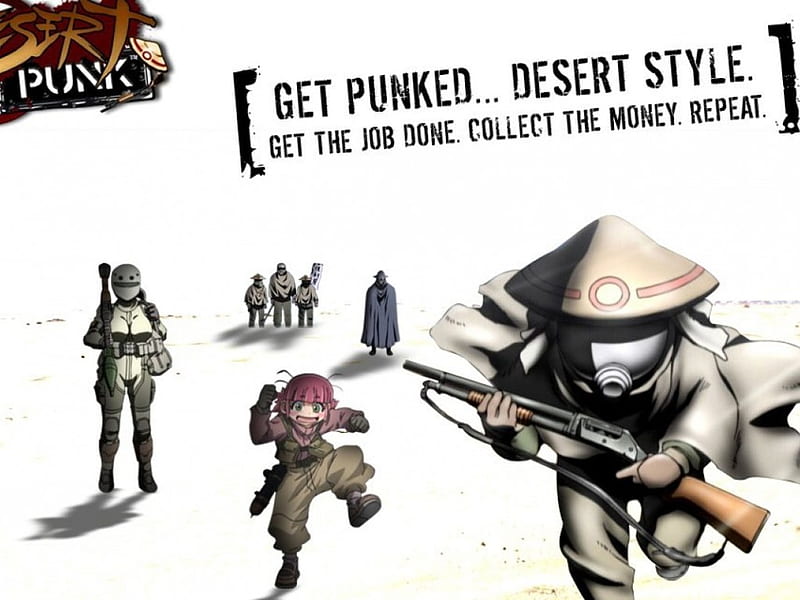 Get Punked.....Desert Style, Shogun, Anime Guy, Akio, Anime, Haruo Kawaguchi, Kanta Mizuno, Pink Hair, Asagiri, Fuyuo Kawaguchi, Haruo, Kanta, Desert Punk, Junko Asagiri, Fuyuo, Machine Gun Brothers, Rain Spider, Mizuno, Junko, Kosuna, Big Eyes, Kawaguchi, Mercenary, Sunabouzu, Anime Girl, Akio Kawaguchi, HD wallpaper