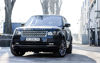 Land Rover, Range Rover Vogue, luxury SUV, black Range Rover, tuning, HD wallpaper