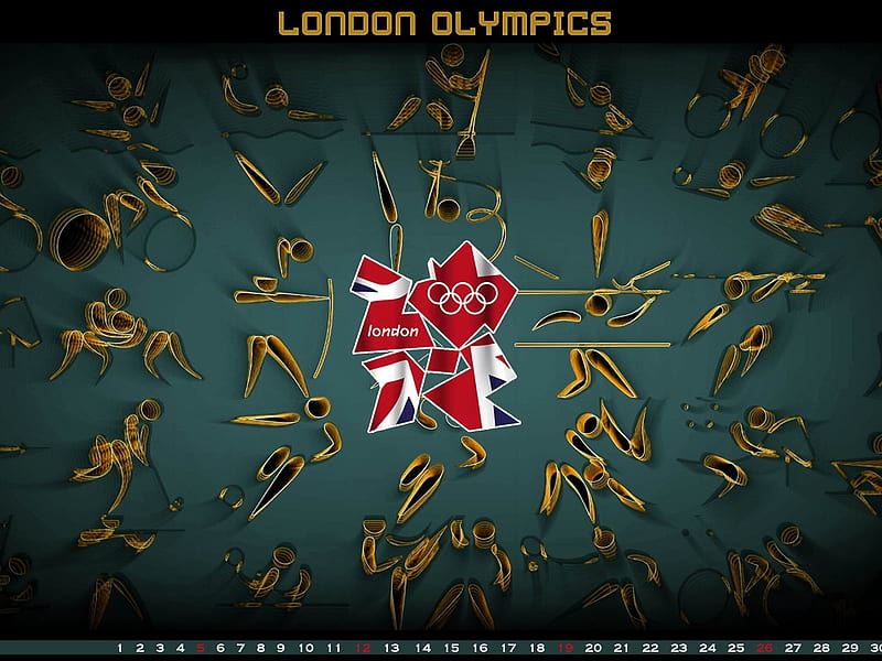London Olympics-August 2012 calendar, HD wallpaper