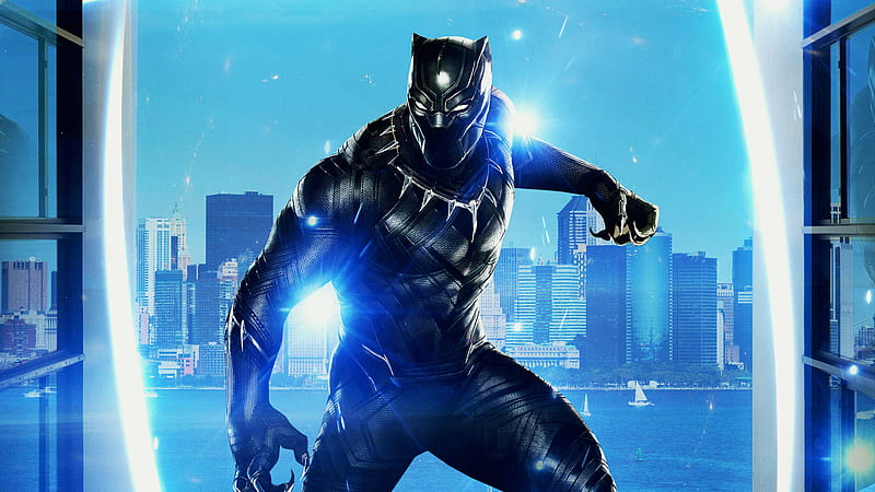 Black Panther Movie Art, black-panther, artwork, superheroes, digital-art, HD wallpaper