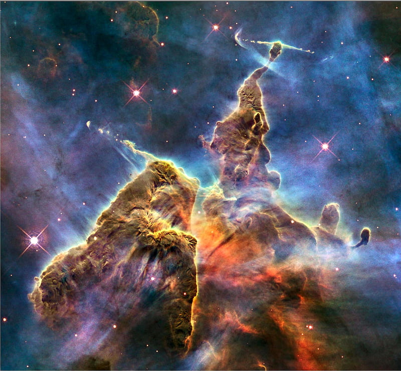 Carina Nebula, stars, planets, hubble, nebula, space, galaxy, HD wallpaper
