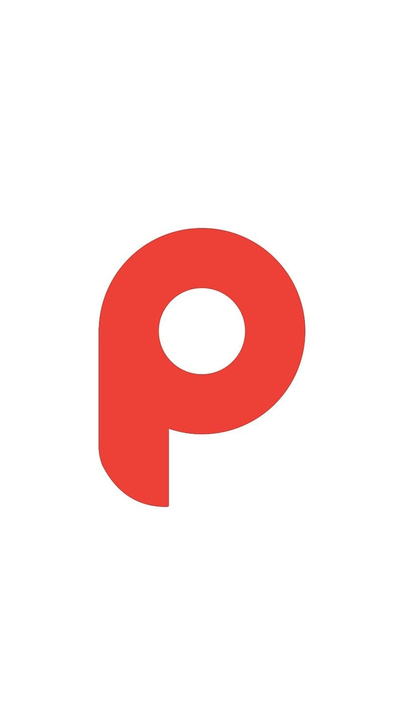 P Letter Design In Red, p letter design, red, circle, alphabet, HD phone wallpaper