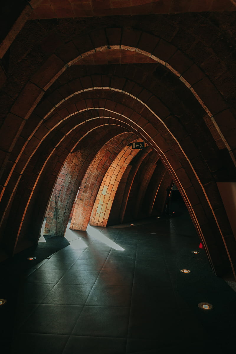 arches, building, architecture, tunnel, corridor, HD phone wallpaper