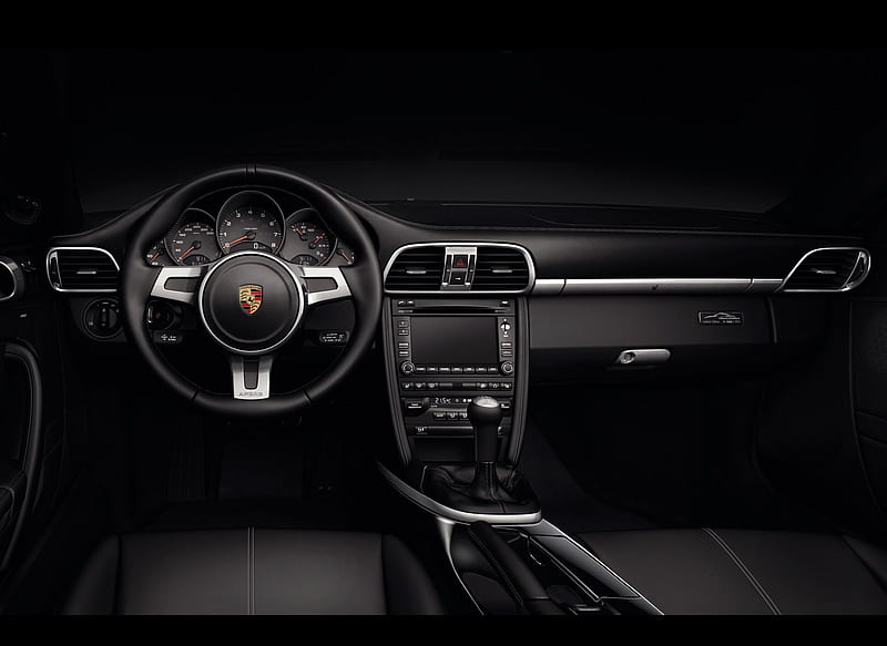 Porsche 911 Black Edition (2011) - Interior, car, HD wallpaper