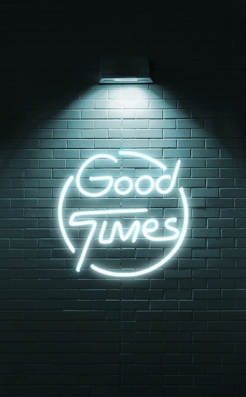 Good Times Vibes Wall Neon Hd Phone Wallpaper Peakpx