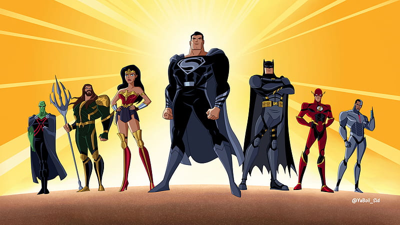 Justice League, Justice League Unlimited, Zack Snyder's Justice League , Justice League , Superman , Batman , Wonder Woman , Flash , Cyborg (DC Comics) , Aquaman , Martian Manhunter , Barry Allen, HD wallpaper