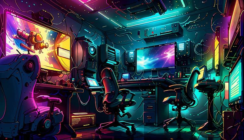 4K Wallpaper for PC: AI Cyberpunk Illustration