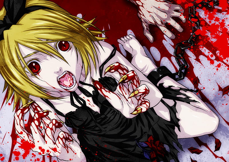 bloody anime vampire boy