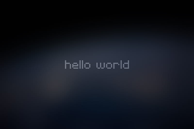 Hello World, computer, programming, minimalism, typography, 8-bit, HD  wallpaper