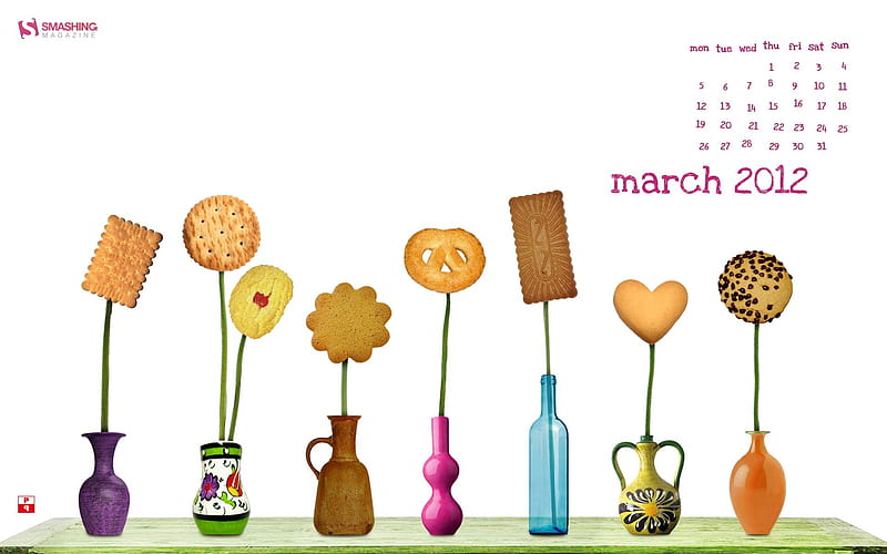 cookie fun-March 2012 calendar themes, HD wallpaper