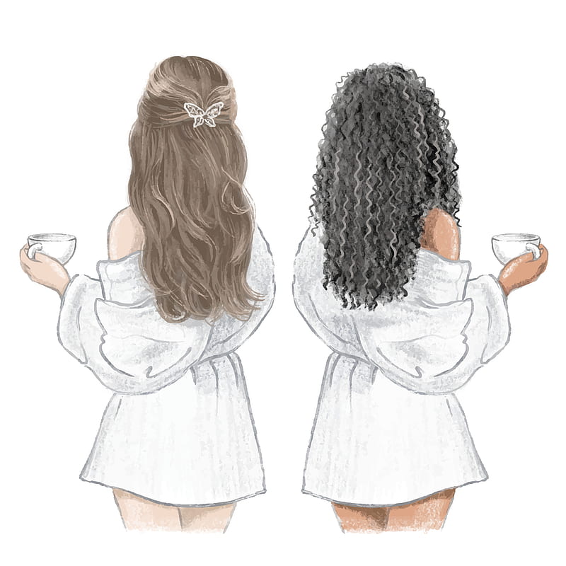 Resultado de imagem para desenho amigas  Bff drawings, Drawings of  friends, Best friend drawings