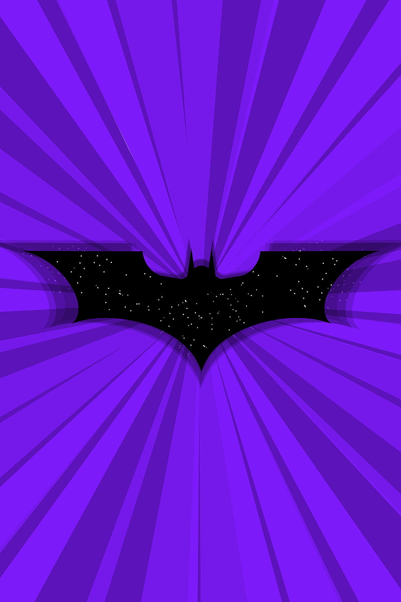 Batman , batman, dark knight, logo, purple, HD phone wallpaper