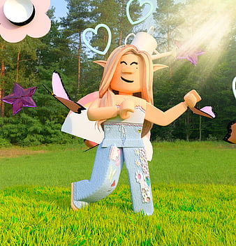 Strawberry forest, aesthetic, cute, pink, roblox, roblox gfx, roblox memes,  robloxgfx, HD wallpaper