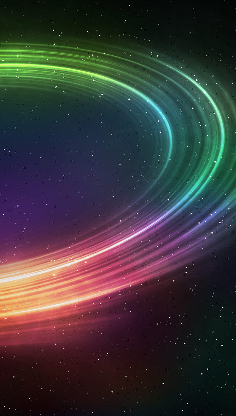 Ring, colorful, dark, space, stars, HD mobile wallpaper | Peakpx