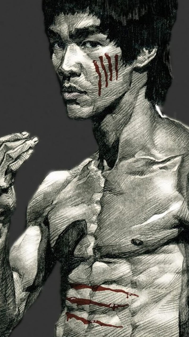 Bruce Lee , bruce lee, man, art, fighter, HD phone wallpaper