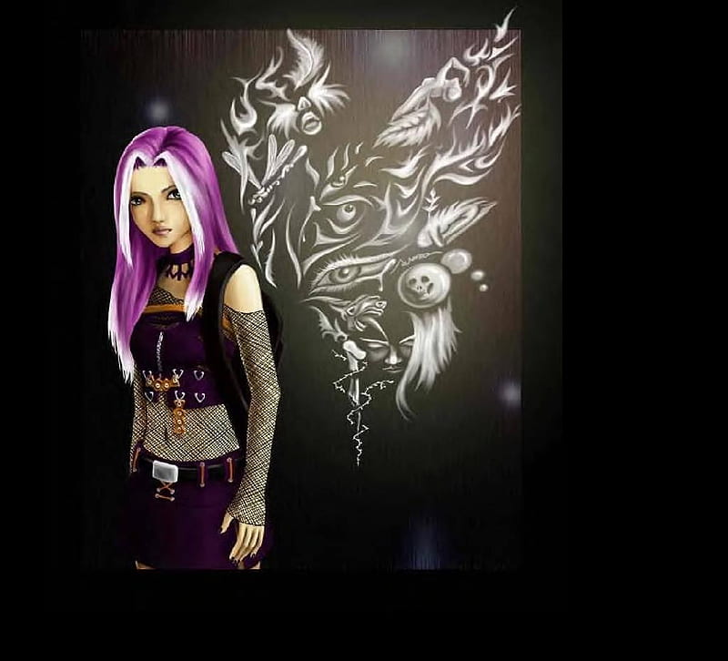 GothFairy, goth, wings, fishnet, eyes, fairy, HD wallpaper