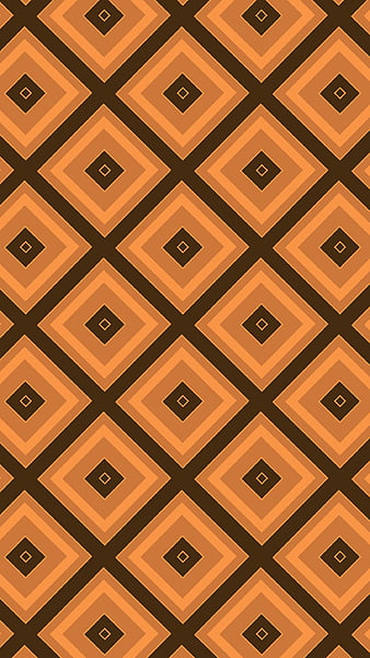 Squares checkered orange #784f2c #3e2a1a diagonal wallpaper 4K HD