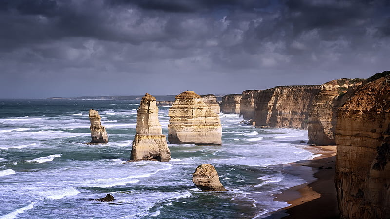 Earth, The Twelve Apostles, Cliff , Australia , Coast, HD wallpaper