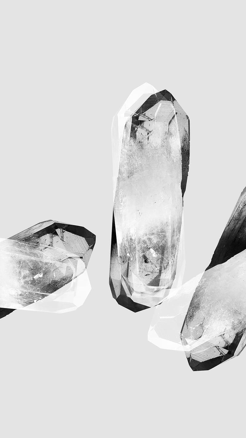 GEMSTONE CRYSTALS, GEM, NR, abstract, aesthetic, bezel, black, clean, color, edge, gray, iphone, iphone iOS, less, minimalistic, one plus, samsung, stones, white, HD phone wallpaper
