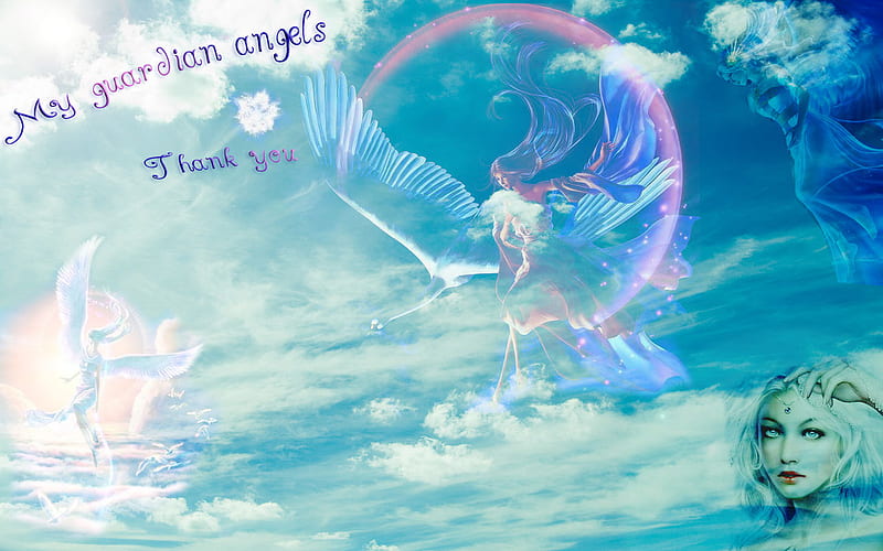 Guardian angels, fantasy, angels, angel, love, HD wallpaper