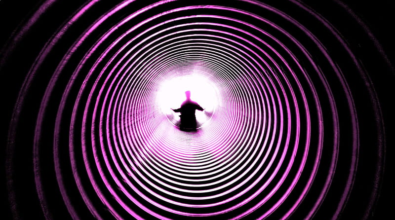 the push, optical illusion, abstract, pink, music, HD wallpaper
