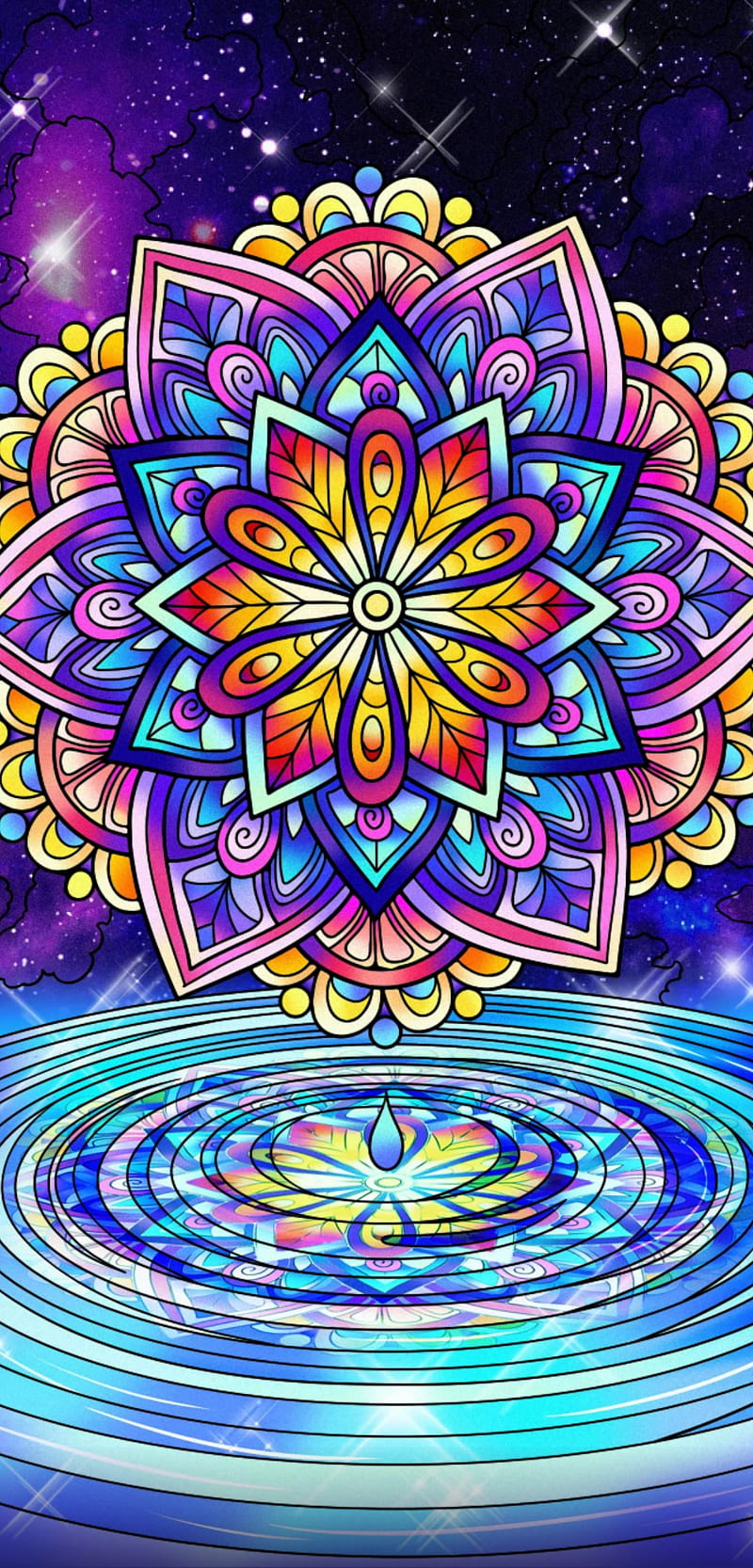 Mandala, art, colors, peace, symbol, trip, HD phone wallpaper