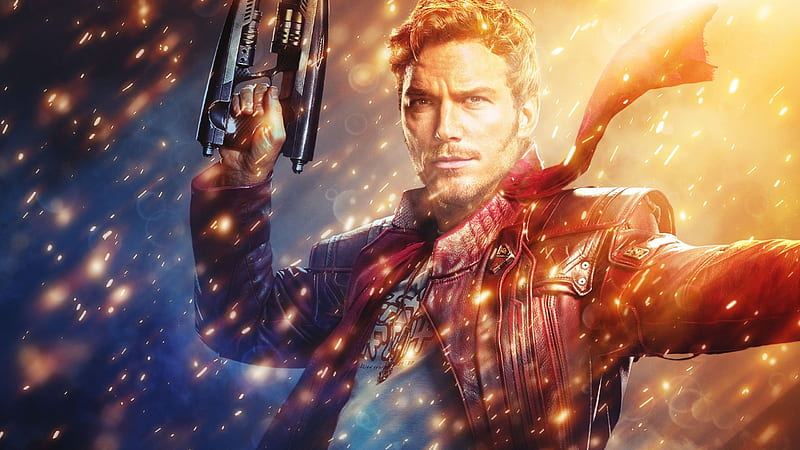 Avengers Infinity War 2018, poster, star lord, fantasy, movie, comics, man, Chris Pratt, actor, HD wallpaper