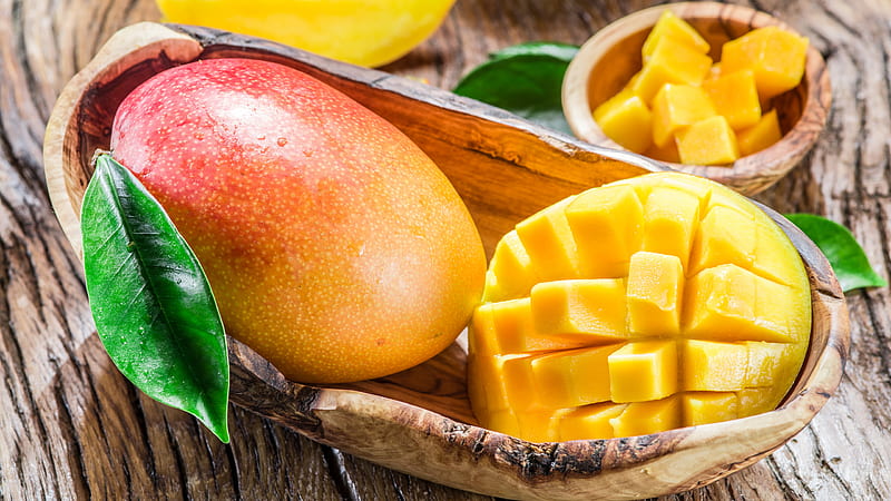 mango, fruit, , Food, HD wallpaper