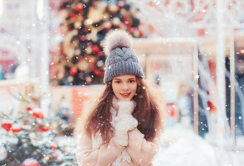 Graphy, abstract, girl, winter, HD wallpaper | Peakpx