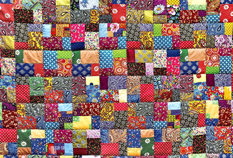 Colorful Heirlooom Quilt, graphy, texture, wide screen, quilt, bonito, HD wallpaper