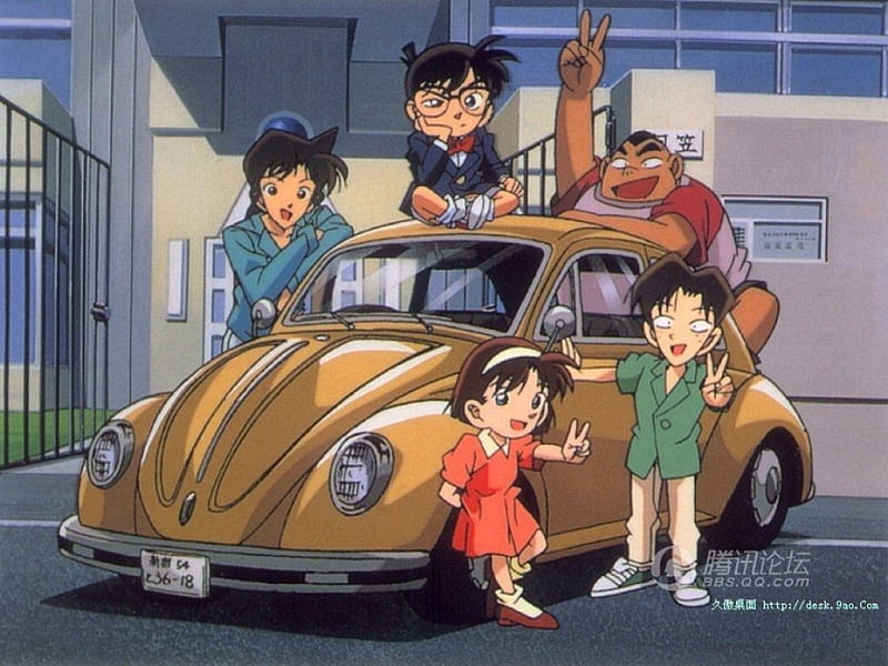 Detective Conan, Mitsuhiko, Ran Mouri, Genta, Ayumi, Conan Edogawa, HD wallpaper