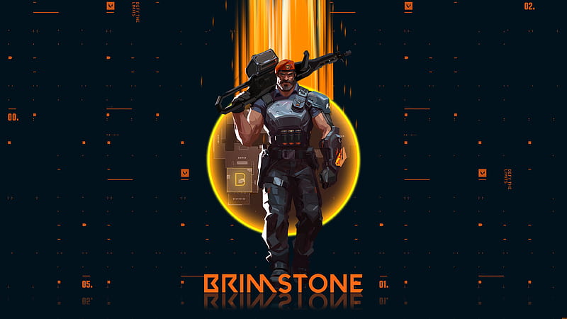 Brimstone Black Background Valorant, HD wallpaper