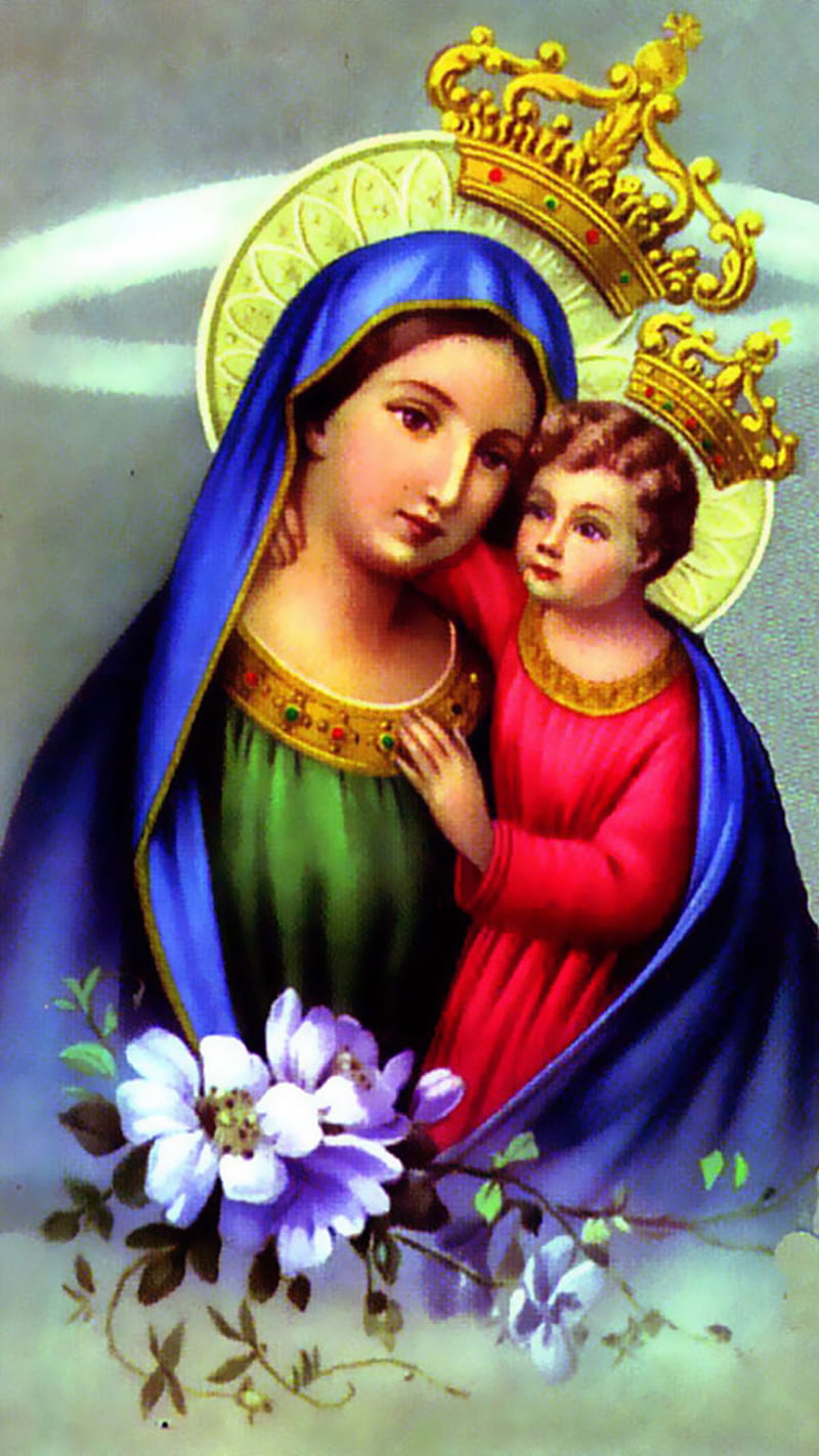 Mary and Baby Jesus, ch, christ, christian, jesus, mary, HD phone wallpaper