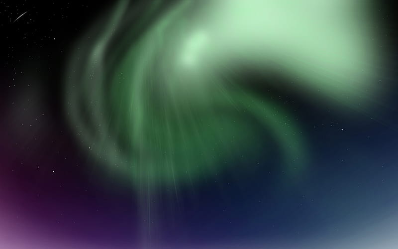 Polar light, boreal, night, light, aurora, HD wallpaper