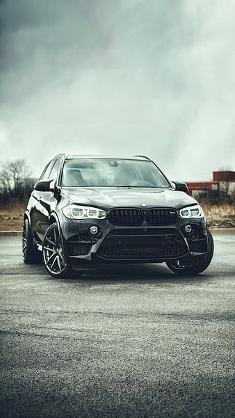 BMW X5 M black luxury, m power, suv, tuning, vehicle, x5 m, HD phone wallpaper