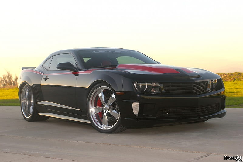 A Camaro for all Reasons, gm, black, 5th gen, red stripe, HD wallpaper |  Peakpx