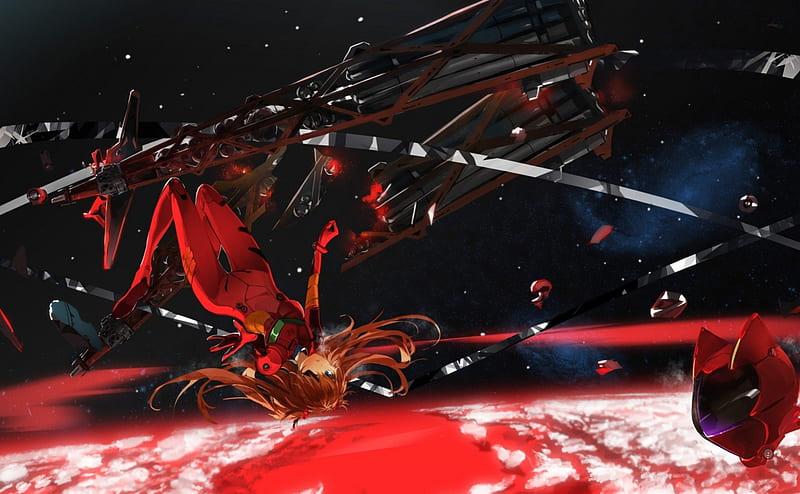 Asuka Langley Stars Neon Genesis Evangelion Helmet Space Anime Manga Hd Wallpaper Peakpx