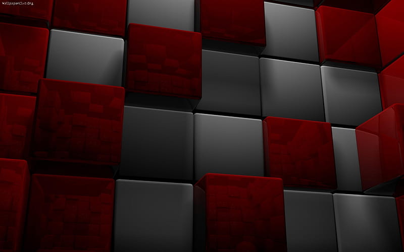 Hot Squares, red, raised, gray, square, HD wallpaper | Peakpx