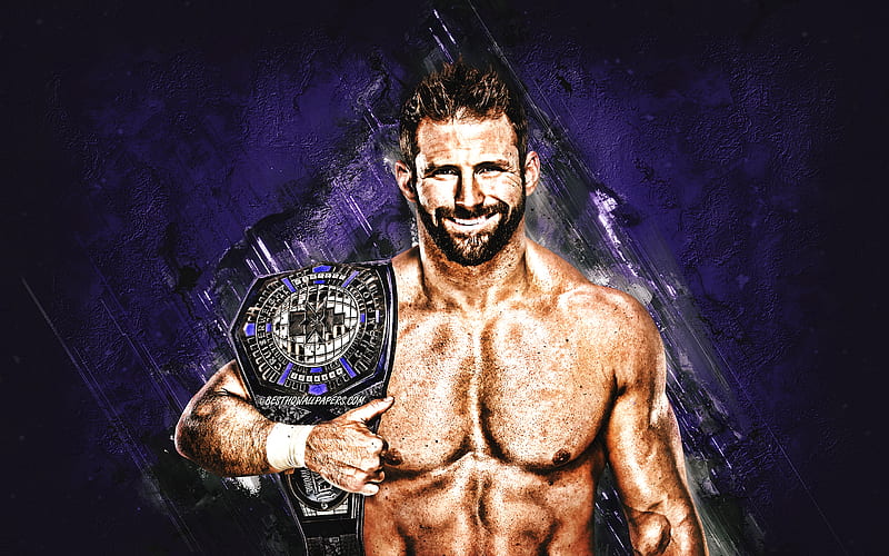 Zack Ryder, WWE, american wrestler, portrait, purple stone background, Matthew Brett Cardona, HD wallpaper