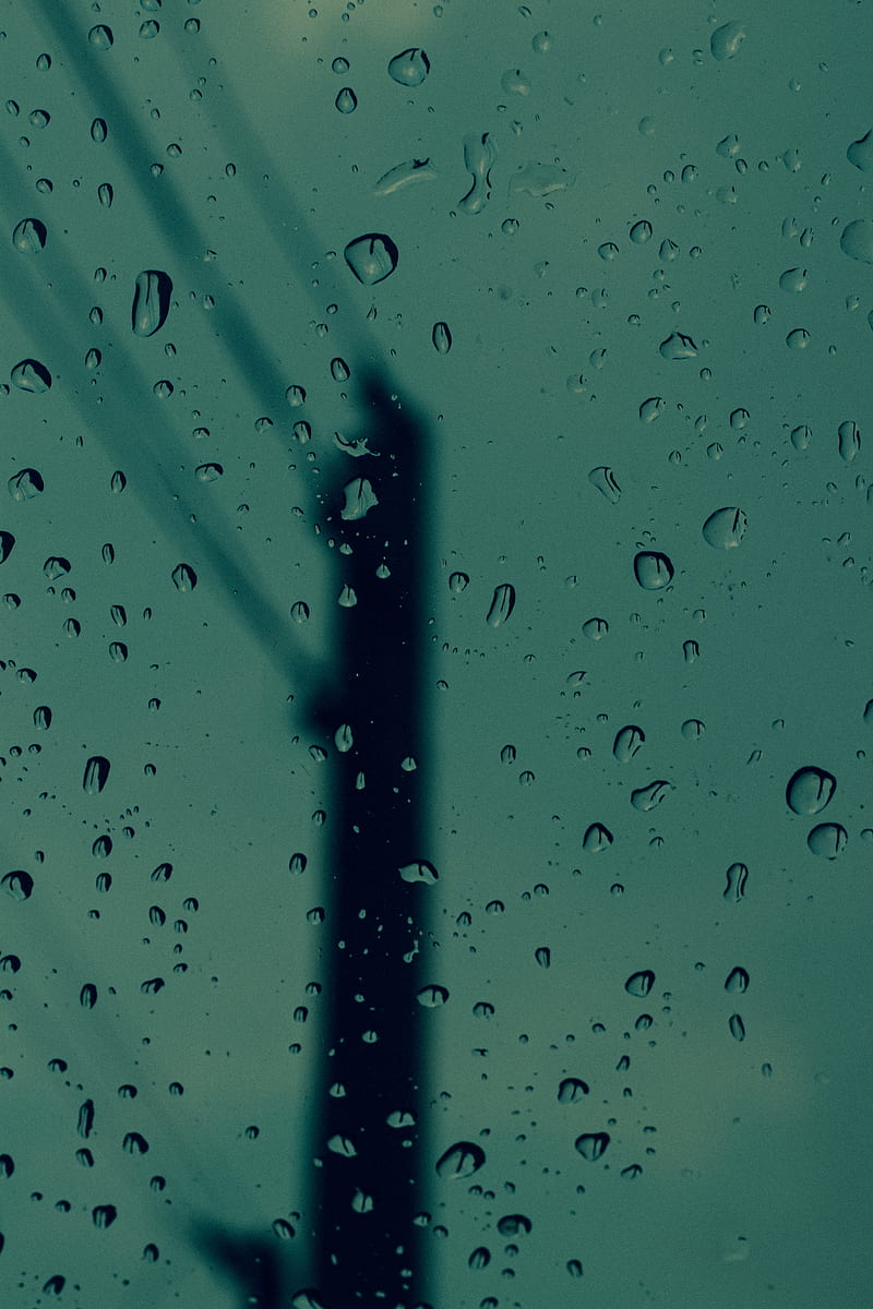 drops, glass, water, silhouette, blur, HD phone wallpaper