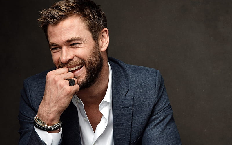 Chris Hemsworth, Hollywood star, Australian actor, portrait, shoot, smile, Thor, HD wallpaper
