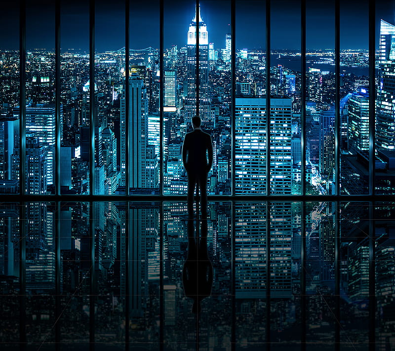 NYC F, city, dark life, man, new york, night, view, world, HD wallpaper